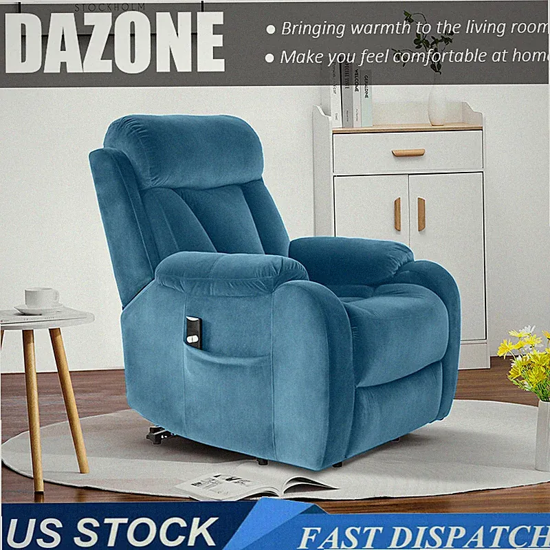Comfortable Electric Power Lift Recliner Chair w/ Remote for Elderly Single Sofa