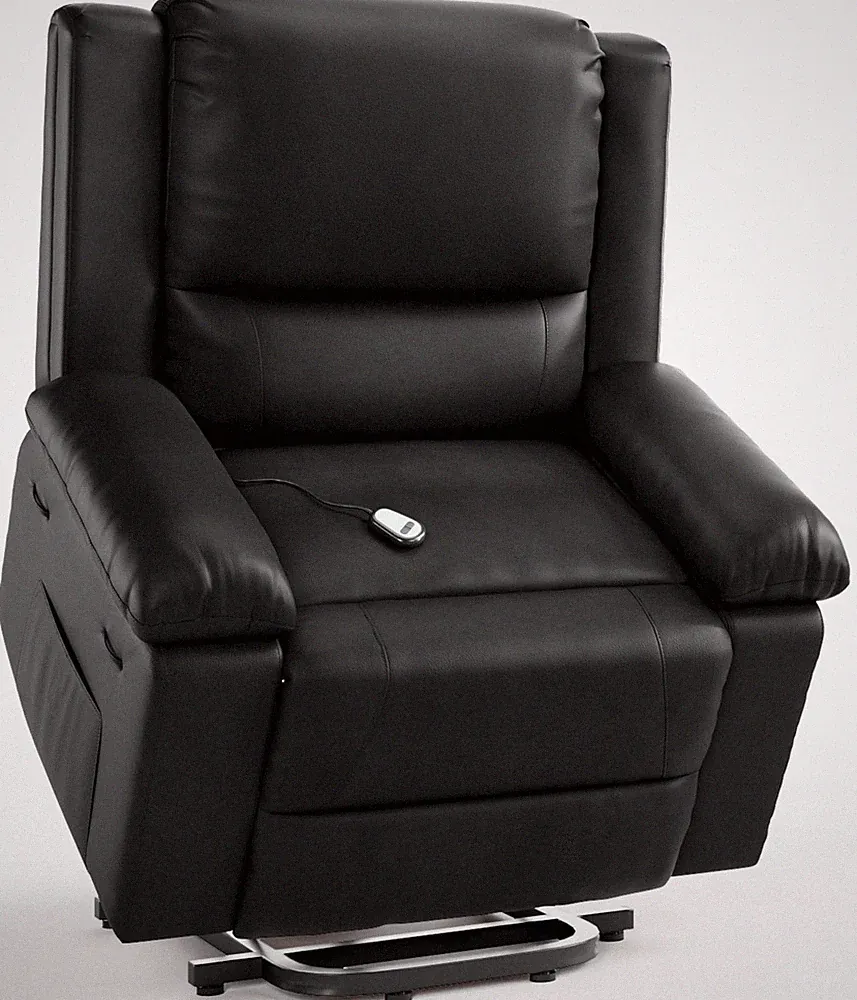 Power Lift Electric Recliner Chair w/ Heat & Massage Sofa Recliner Remote Black
